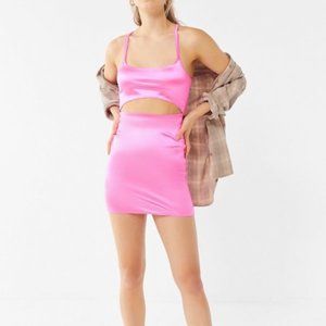 Urban Outfitters Pink Cutout Bodycon Dress NWT